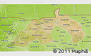 Satellite 3D Map of Nioro, physical outside