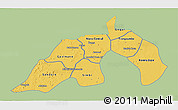Savanna Style 3D Map of Nioro, single color outside