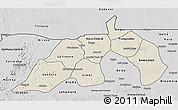 Shaded Relief 3D Map of Nioro, desaturated