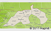 Shaded Relief 3D Map of Nioro, physical outside