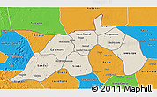 Shaded Relief 3D Map of Nioro, political outside
