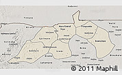 Shaded Relief 3D Map of Nioro, semi-desaturated