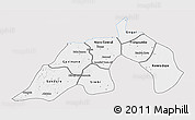 Silver Style 3D Map of Nioro, single color outside
