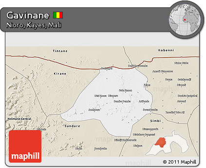 Classic Style 3D Map of Gavinane