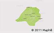 Physical 3D Map of Gavinane, cropped outside