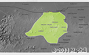 Physical 3D Map of Gavinane, darken, desaturated