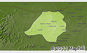Physical 3D Map of Gavinane, darken