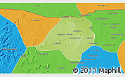 Physical 3D Map of Gavinane, political outside