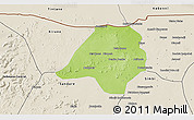 Physical 3D Map of Gavinane, shaded relief outside