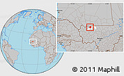 Gray Location Map of Gavinane, highlighted parent region