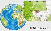Physical Location Map of Gavinane, highlighted country, highlighted parent region