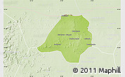 Physical Map of Gavinane, lighten