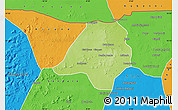 Physical Map of Gavinane, political outside