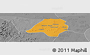Political Panoramic Map of Gavinane, desaturated