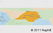 Political Panoramic Map of Gavinane, lighten