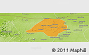 Political Panoramic Map of Gavinane, physical outside
