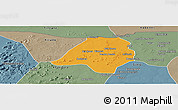 Political Panoramic Map of Gavinane, semi-desaturated