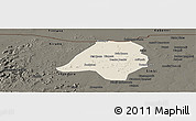 Shaded Relief Panoramic Map of Gavinane, darken