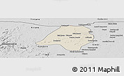 Shaded Relief Panoramic Map of Gavinane, desaturated