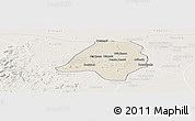 Shaded Relief Panoramic Map of Gavinane, lighten