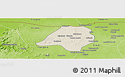 Shaded Relief Panoramic Map of Gavinane, physical outside