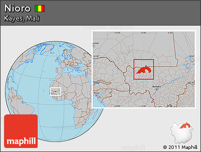 Gray Location Map of Nioro