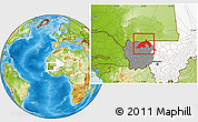 Physical Location Map of Nioro, highlighted country, highlighted parent region