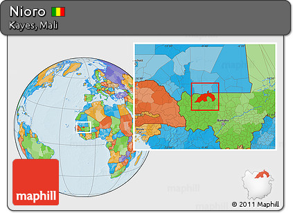 Political Location Map of Nioro