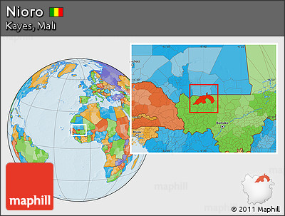 Political Location Map of Nioro