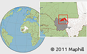 Savanna Style Location Map of Nioro, highlighted country, highlighted parent region