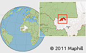 Savanna Style Location Map of Nioro, highlighted country