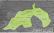 Physical Map of Nioro, darken, desaturated