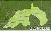 Physical Map of Nioro, darken