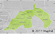 Physical Map of Nioro, lighten, desaturated