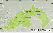 Physical Map of Nioro, lighten, semi-desaturated