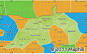 Physical Map of Nioro, political outside