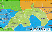 Physical Map of Nioro, political shades outside