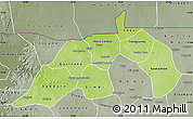 Physical Map of Nioro, semi-desaturated