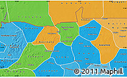 Political Map of Nioro, political shades outside