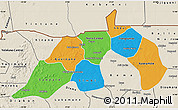 Political Map of Nioro, shaded relief outside