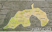 Satellite Map of Nioro, darken, semi-desaturated