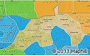 Satellite Map of Nioro, political shades outside