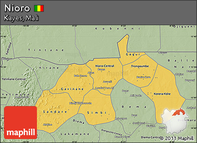 Savanna Style Map of Nioro