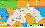 Shaded Relief Map of Nioro, political outside