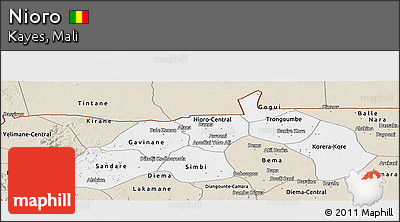 Classic Style Panoramic Map of Nioro