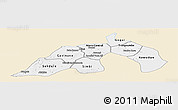 Classic Style Panoramic Map of Nioro, single color outside