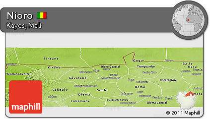 Physical Panoramic Map of Nioro