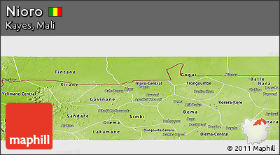 Physical Panoramic Map of Nioro