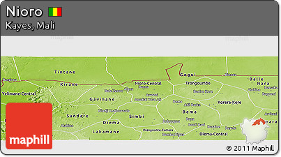 Physical Panoramic Map of Nioro