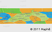 Physical Panoramic Map of Nioro, political outside
